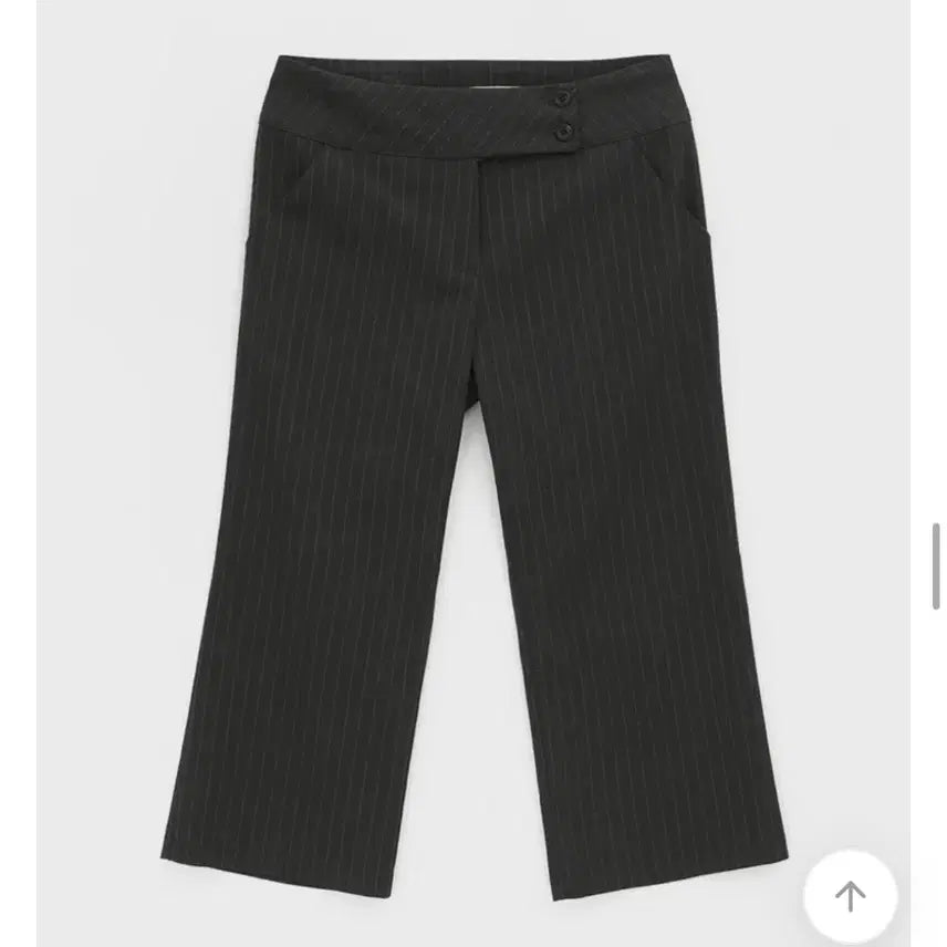 [BUNJANG] Black Up Stripe Capri Pants Charcoal / 블랙업 스트라이프 카프리팬츠 차콜