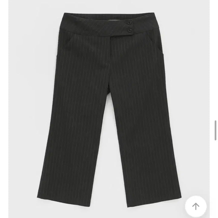 [BUNJANG] Black Up Stripe Capri Pants Charcoal / 블랙업 스트라이프 카프리팬츠 차콜