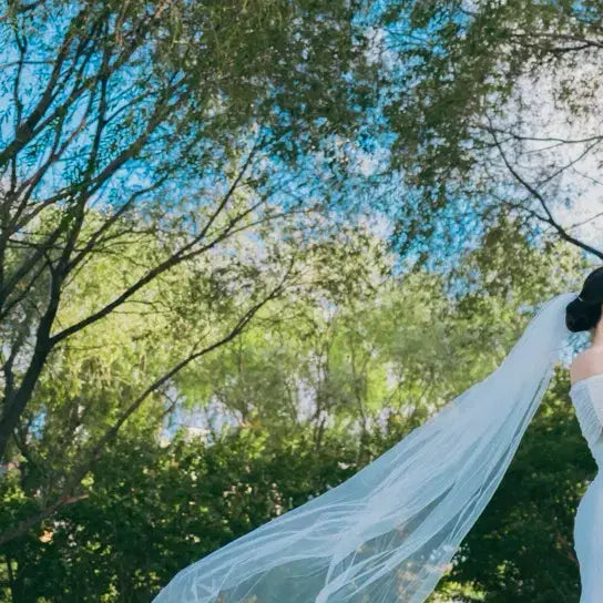 [BUNJANG] Wedding Veil Set (Short Veil, Long Veil, Lace Hood) / 웨딩베일 세트 (숏베일,롱베일,레이스두건)