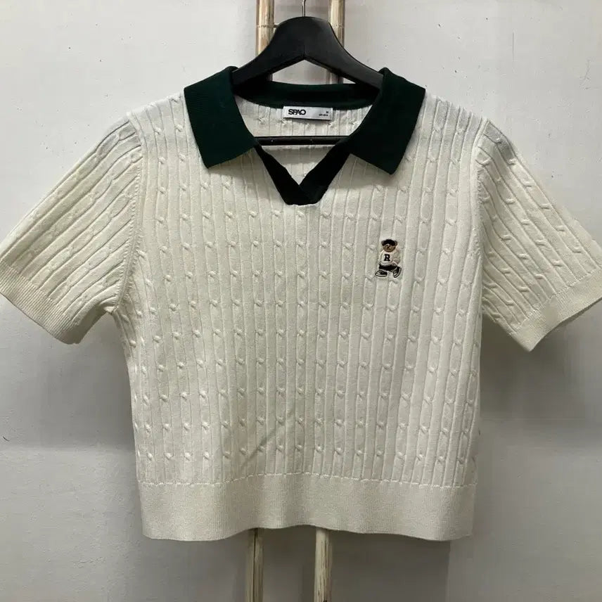 [BUNJANG] SPAO Collar Knit Short Sleeve T-Shirt M / 스파오(SPAO) 카라 니트 반팔티 M