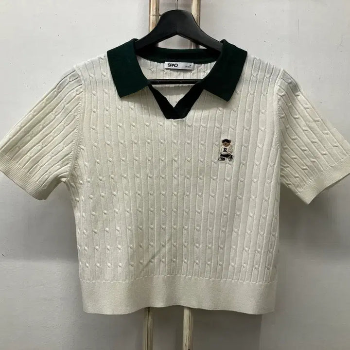 [BUNJANG] SPAO Collar Knit Short Sleeve T-Shirt M / 스파오(SPAO) 카라 니트 반팔티 M