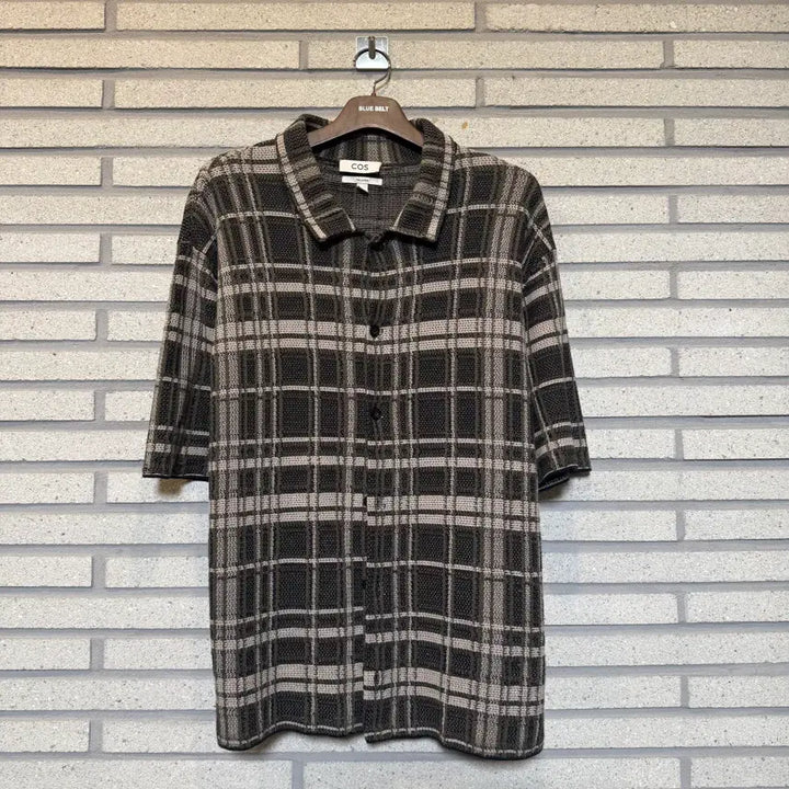 [BUNJANG] COS Check Short Sleeve Shirt / 코스 체크 반팔 셔츠