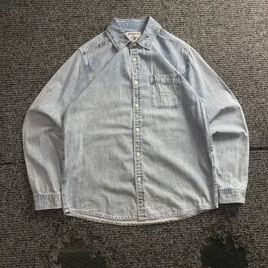 [BUNJANG] True Religion Archive Western Denim Shirt / 트루릴리젼 아카이브 웨스턴 데님 셔츠 4414