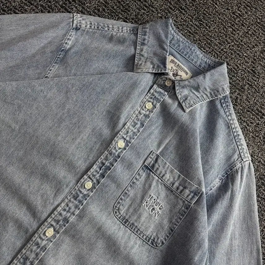 [BUNJANG] True Religion Archive Western Denim Shirt / 트루릴리젼 아카이브 웨스턴 데님 셔츠 4414