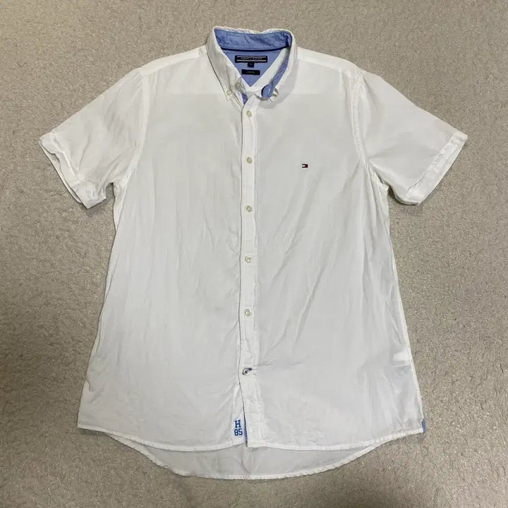 [BUNJANG] Tommy Hilfiger White Slim Fit T-Shirt M / 타미힐피거 반팔 셔츠 화이트 슬림핏 m