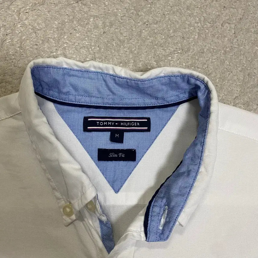 [BUNJANG] Tommy Hilfiger White Slim Fit T-Shirt M / 타미힐피거 반팔 셔츠 화이트 슬림핏 m