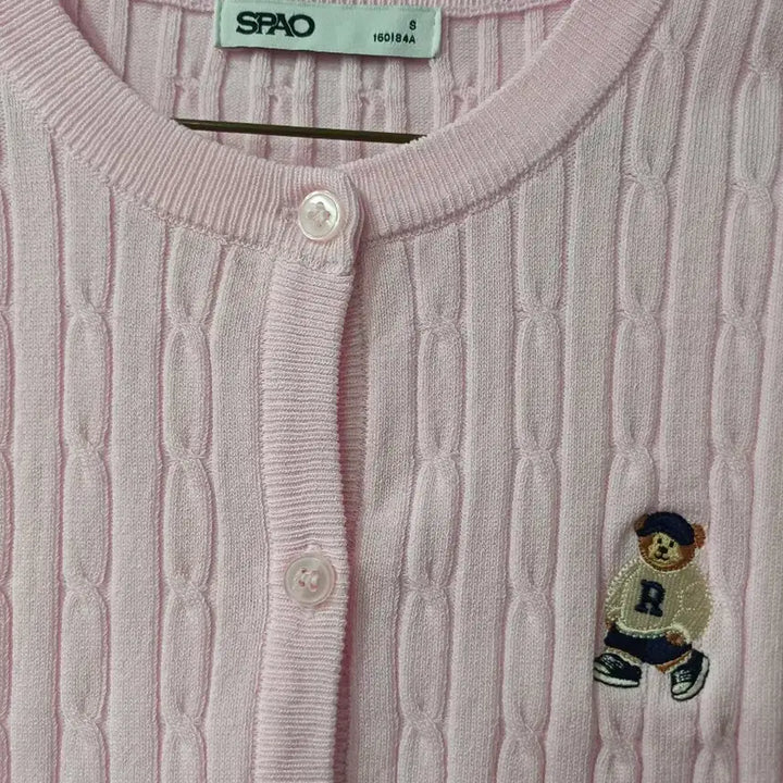 [BUNJANG] SPAO Pink Short Sleeve Knit Cardigan / 스파오 핑크 반팔 니트 가디건