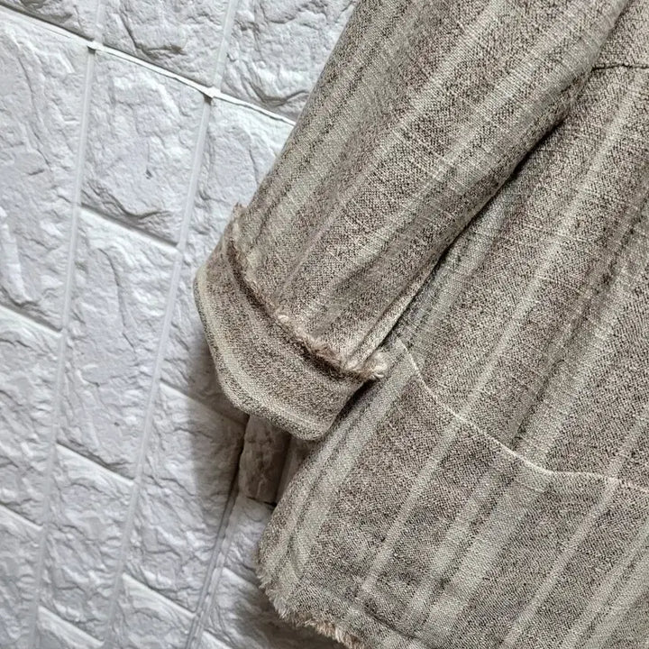 [BUNJANG] Loro Piana Linen Round Neck Jacket / 로로피아나 원단 라운드넥 린넨자켓