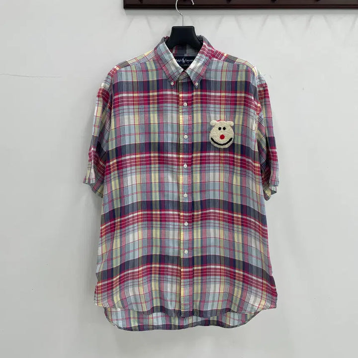 [BUNJANG] Polo Ralph Lauren Madras Check Short Sleeve Shirt / 폴로 랄프로렌 공용L-XL 블레이크 루즈핏 마드라스 체크 반팔 셔츠