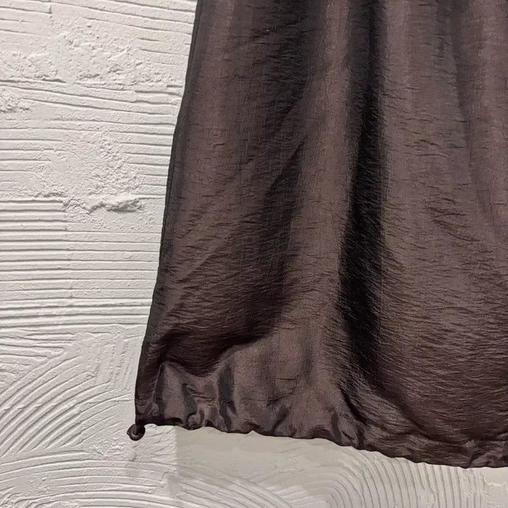 [BUNJANG] Necessary Brown Banding Midi Skirt / 네세서리 브라운 밴딩 미디 스커트