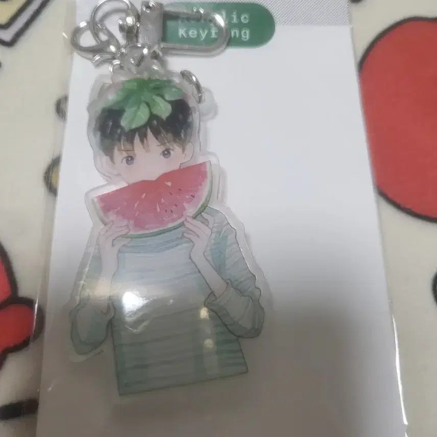 [BUNJANG] BakNyam Watermelon Acrylic Keychain / 박냠 수박 키링