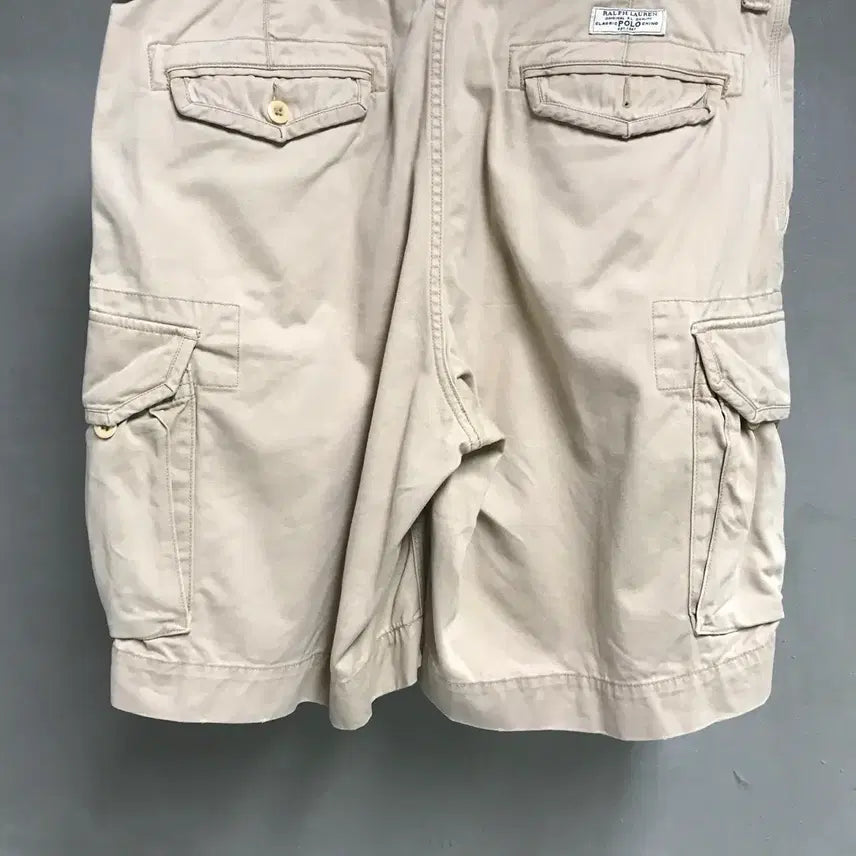 [BUNJANG] Polo Ralph Lauren Beige Cargo Shorts 38 / 폴로 랄프로렌 베이지 카고 반바지 38