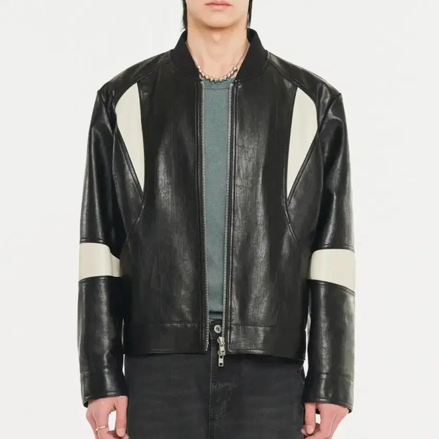 [BUNJANG] Dope Jason Vegan Leather Orca Jacket M / (택포) 도프제이슨 비건레더 오르카 자켓 M B902