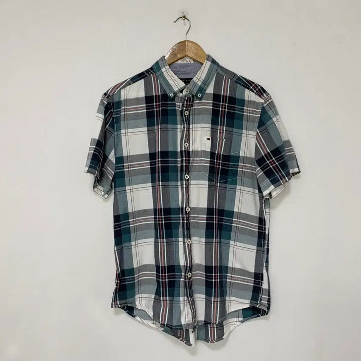 [BUNJANG] Tommy Hilfiger Vintage Check Short Sleeve Shirt Men&