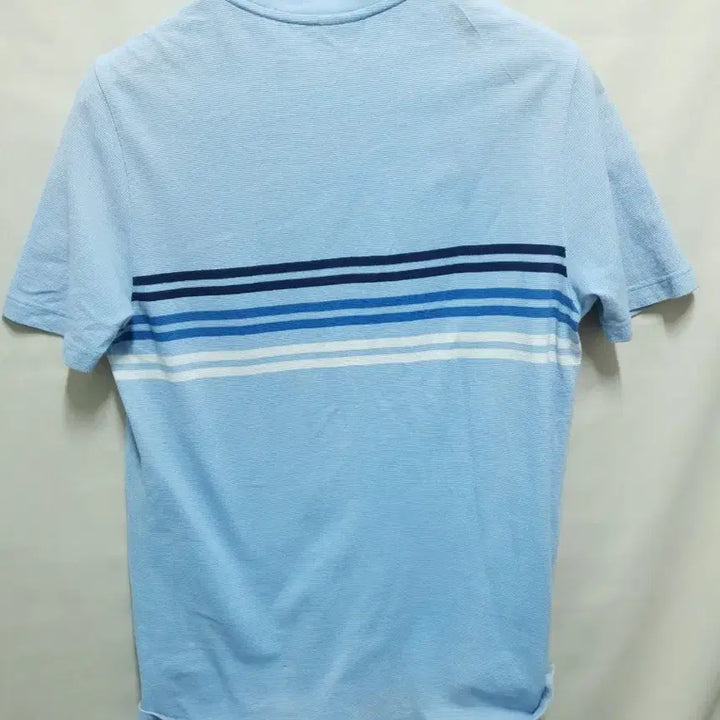 [BUNJANG] Lacoste Striped Short Sleeve T-Shirt Blue / 라코스테 스트라이프 반팔 티셔츠 하늘색