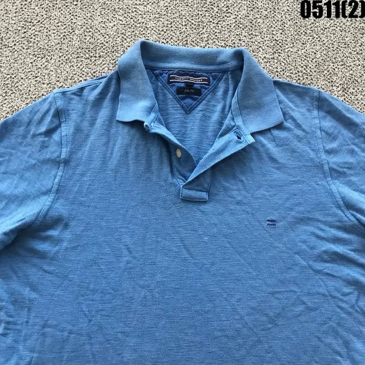 [BUNJANG] Tommy Hilfiger Blue Short Sleeve Polo T-Shirt Size S / 타미힐피거 블루 반팔 폴로티 s