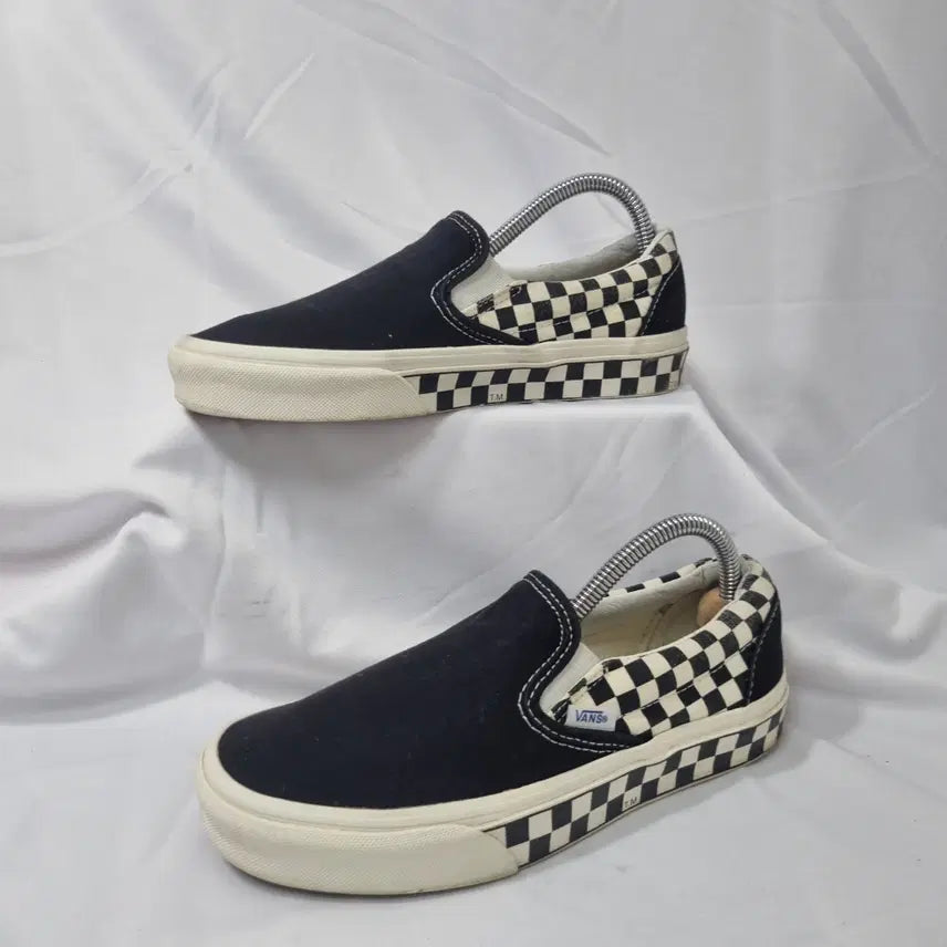[BUNJANG] Vans Sidewall Checkerboard Slip-On Sneakers / 빈티지하서 230 반스 사이드월 체커보드 슬립온 스니커즈