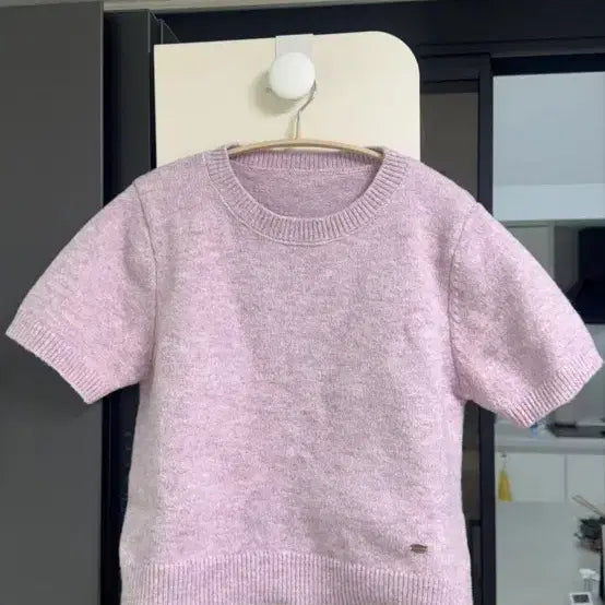 [BUNJANG] Lilac Short Sleeve Knit Sweater / 새상품! 라일락 반팔 니트 스웨터