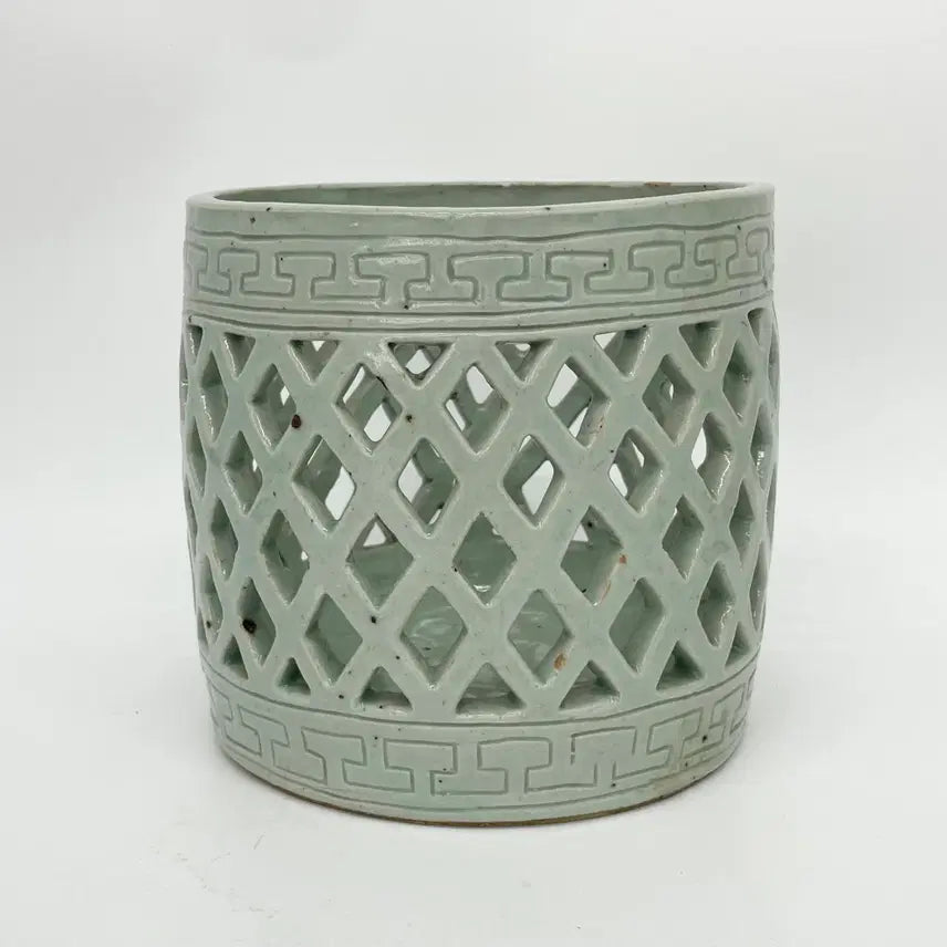 [BUNJANG] White Porcelain Lattice Net Pattern Brush Holder / 백자투각그물문필통