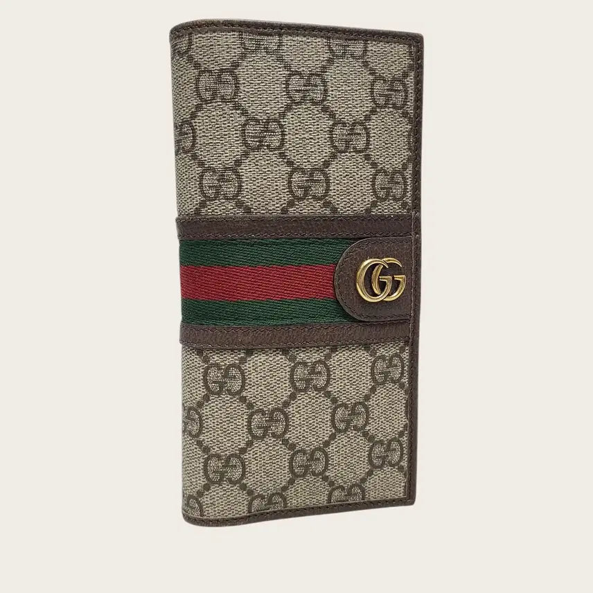 [BUNJANG] Gucci GG Supreme Canvas Ophidia Web Long Wallet / 구찌 GG슈프림 캔버스 오피디아 웹 장지갑