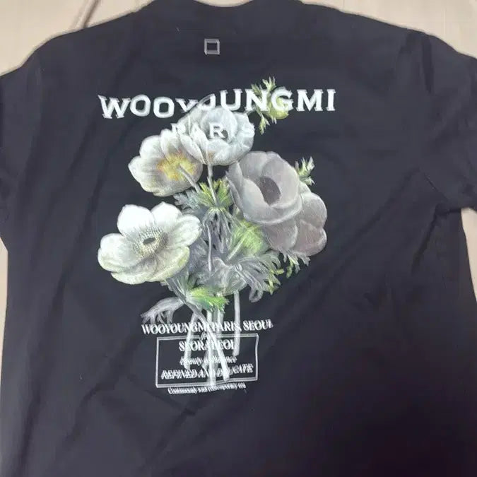 [BUNJANG] Wooyoungmi Flower Short Sleeve T-Shirt Size 46 / 우영미 플라워 반팔 46