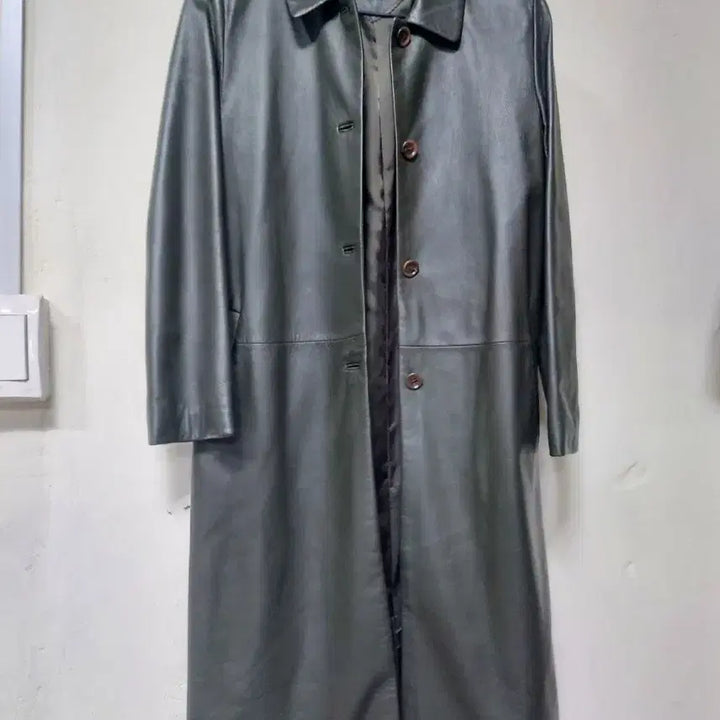 [BUNJANG] ROXYOU Lambskin Simple Long Coat / ROXYOU 양가죽 심플 롱 코트