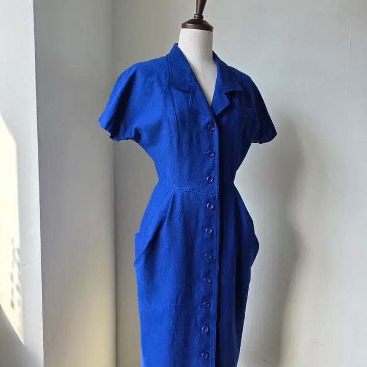 [SOLD OUT] 블루 반팔 원피스