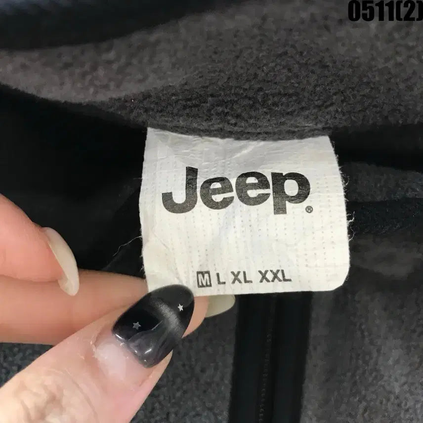 [BUNJANG] Jeep Pullover Fleece Sweatshirt - Grey (M) / Jeep 지프 기모 풀오버 그레이 m