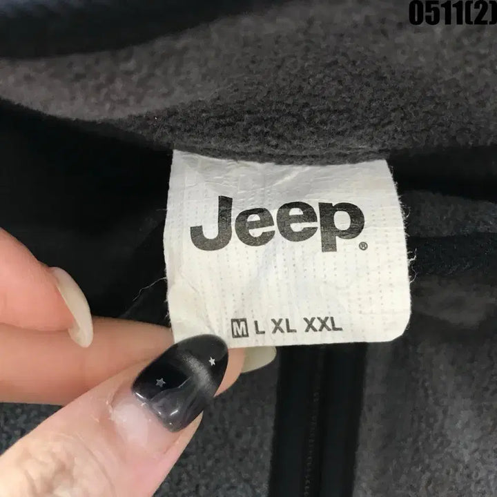 [BUNJANG] Jeep Pullover Fleece Sweatshirt - Grey (M) / Jeep 지프 기모 풀오버 그레이 m