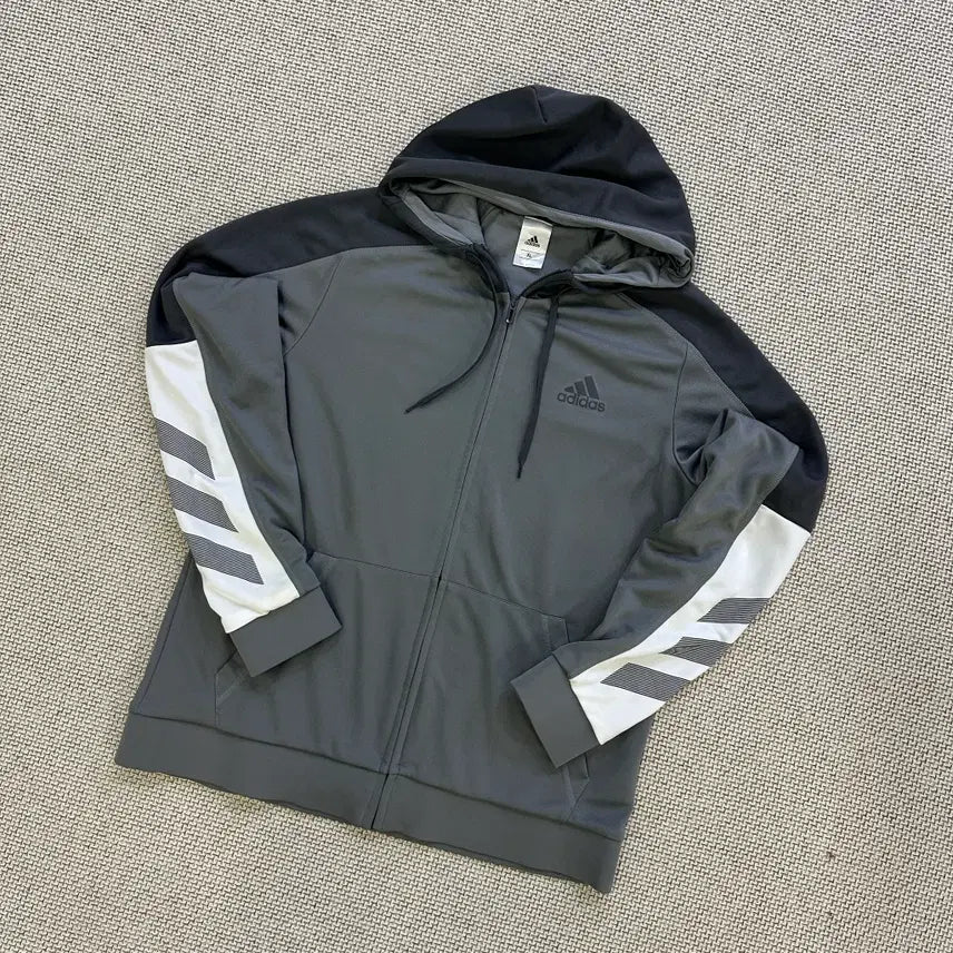 [BUNJANG] Adidas XL ACT Full Zip Hooded Track Jacket / XL 아디다스 ACT 풀집 후드 트랙 집업 자켓 0508D