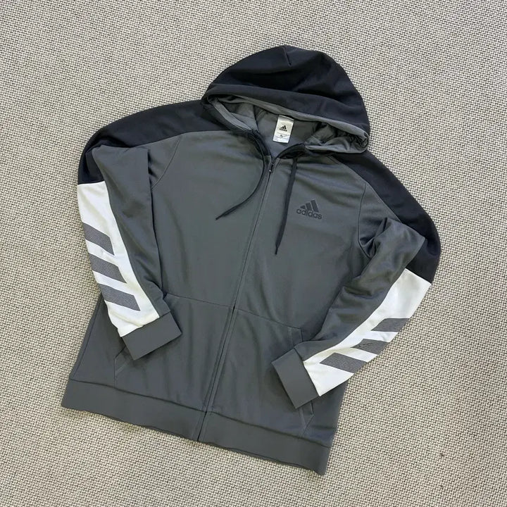 [BUNJANG] Adidas XL ACT Full Zip Hooded Track Jacket / XL 아디다스 ACT 풀집 후드 트랙 집업 자켓 0508D