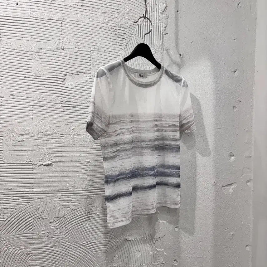 [BUNJANG] YOOZE Mesh Crop T-Shirt / 유즈 메쉬 크롭 티셔츠