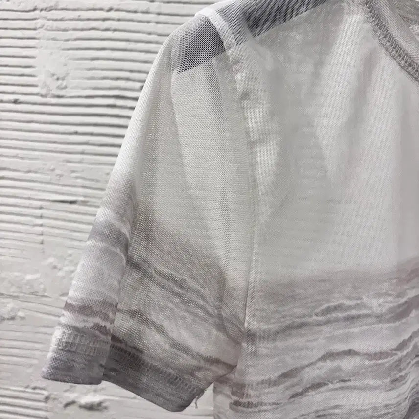 [BUNJANG] YOOZE Mesh Crop T-Shirt / 유즈 메쉬 크롭 티셔츠