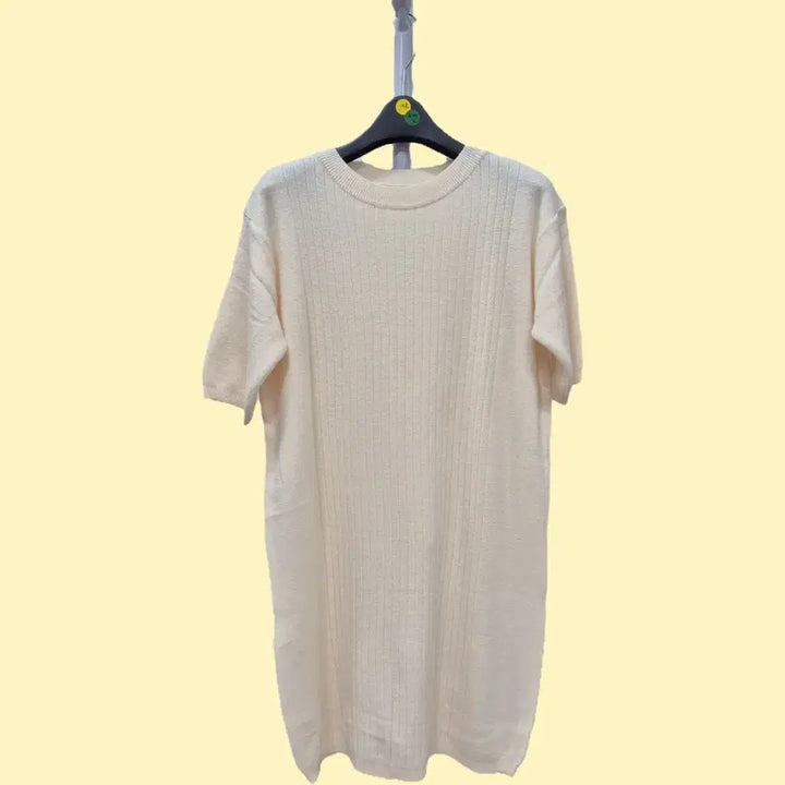 [BUNJANG] Cream Ribbed Knit Sweater / 니트  (새상품)