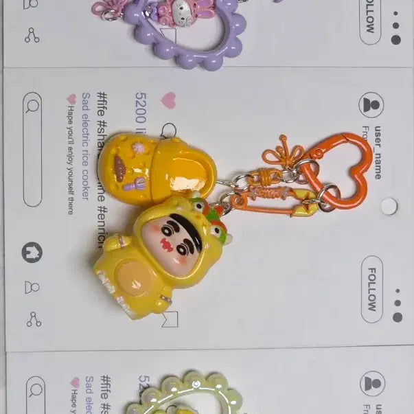 [BUNJANG] Sanrio &amp; Crayon Shin-chan Keyrings / 산리오 ,짱구 키링 다양하게 있어요