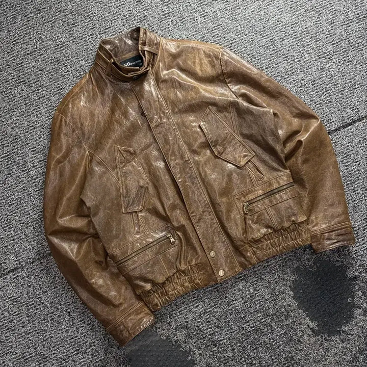 [BUNJANG] Vintage Archive Lambskin Single Rider Jacket / 빈티지 아카이브 양가죽 싱글라이더 자켓 4427