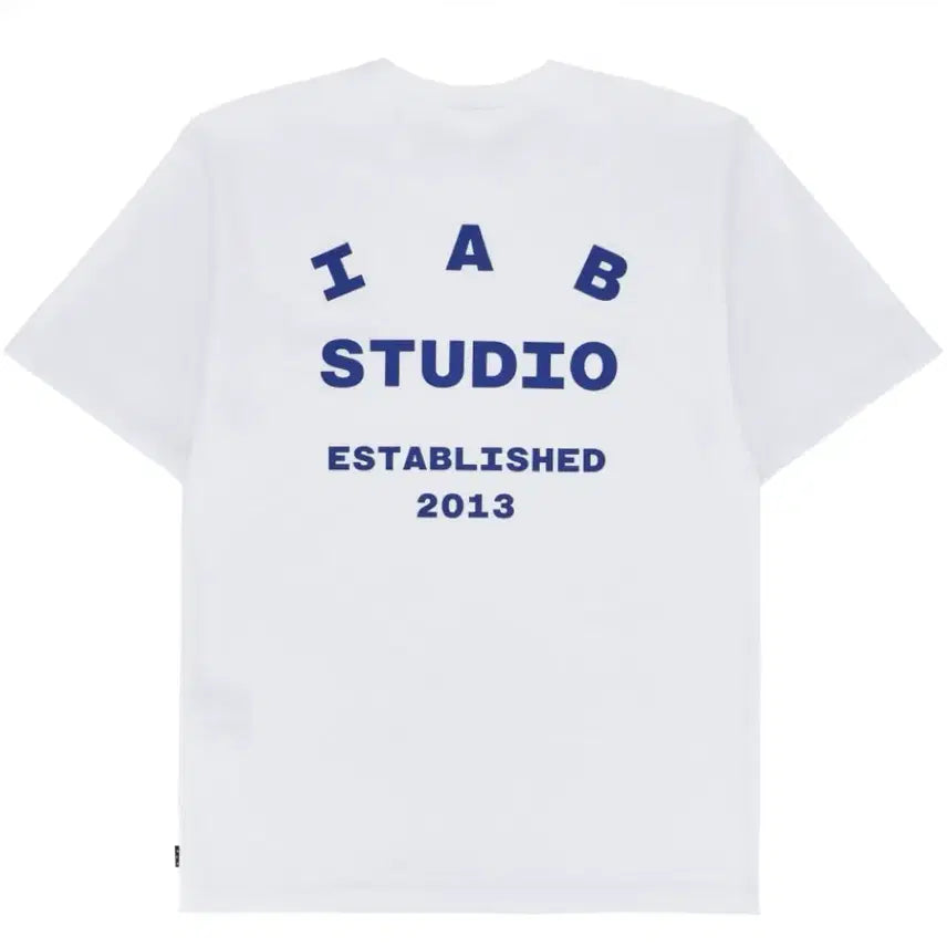 [BUNJANG] IAB STUDIO 26 Season Logo T-Shirt White Navy L / 아이앱 스튜디오 26 아이앱 티셔츠 화이트 네이비 [L]
