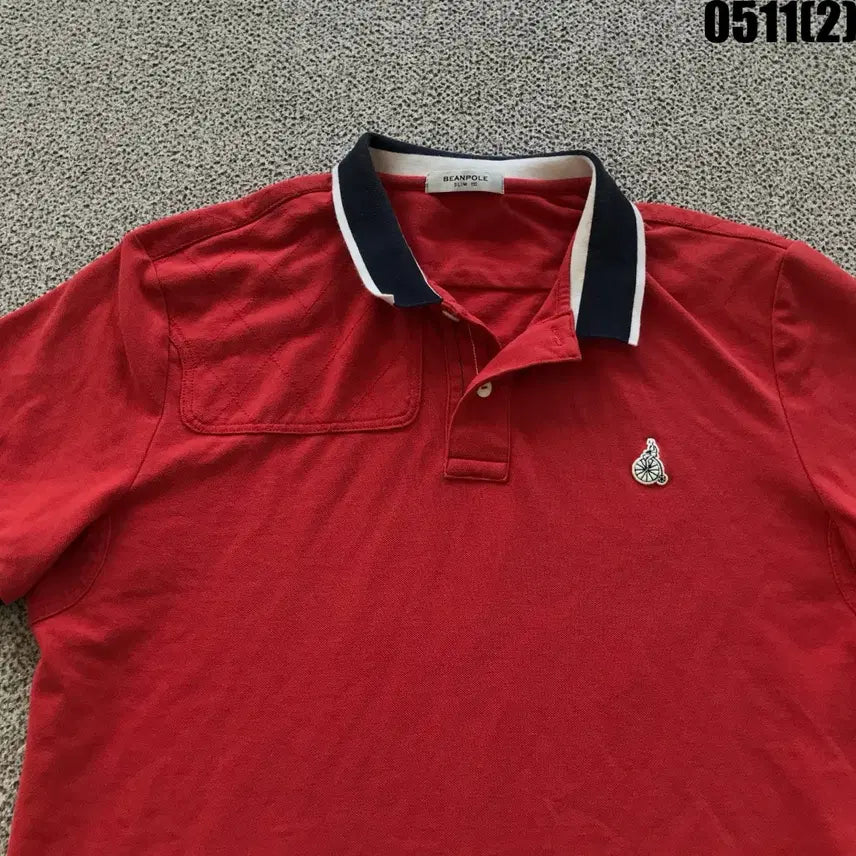 [BUNJANG] Beanpole Red Short-Sleeve Polo Shirt Size 110 / 빈폴 빨간색 반팔 카라티 110