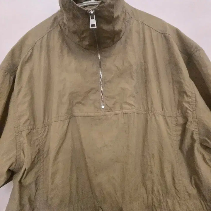 [BUNJANG] JAJU Khaki Relaxed Fit Nylon Dress / 넉넉한 JAJU 카키색 바스락 원피스