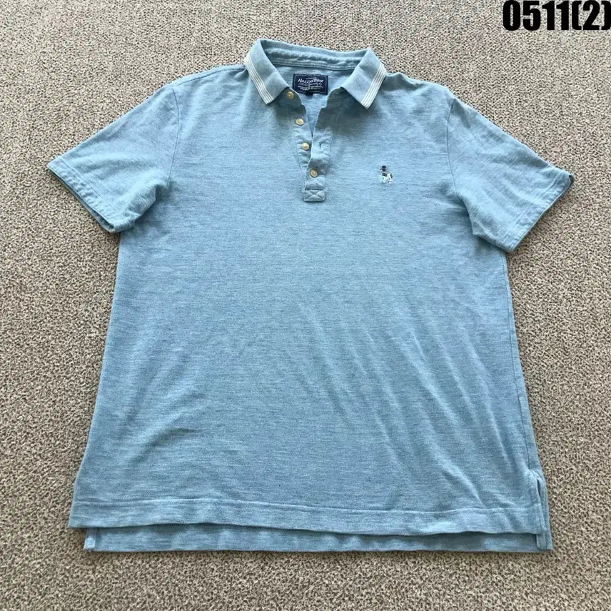 [BUNJANG] Hazzys Blue Short Sleeve Polo Shirt Sky Blue Size 110 / 헤지스 블루 반팔 폴로티 하늘색 110