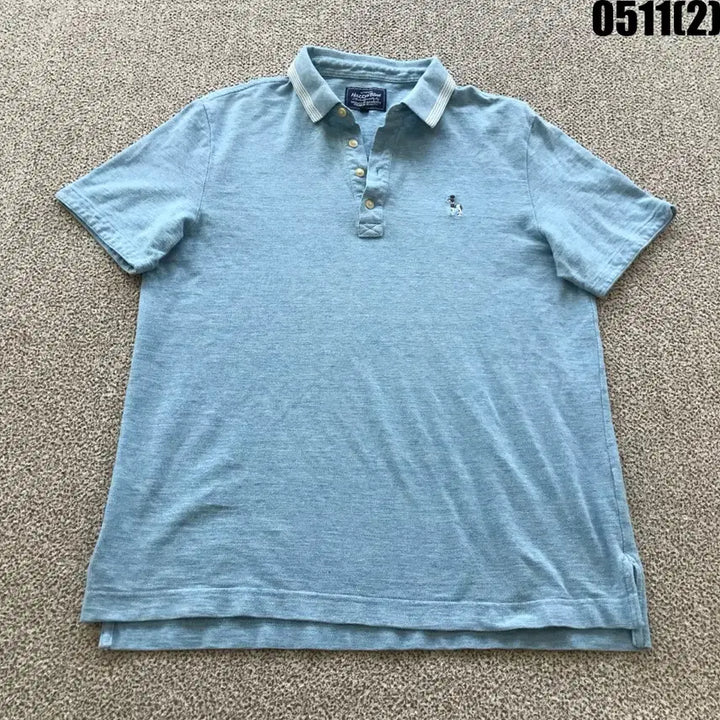 [BUNJANG] Hazzys Blue Short Sleeve Polo Shirt Sky Blue Size 110 / 헤지스 블루 반팔 폴로티 하늘색 110