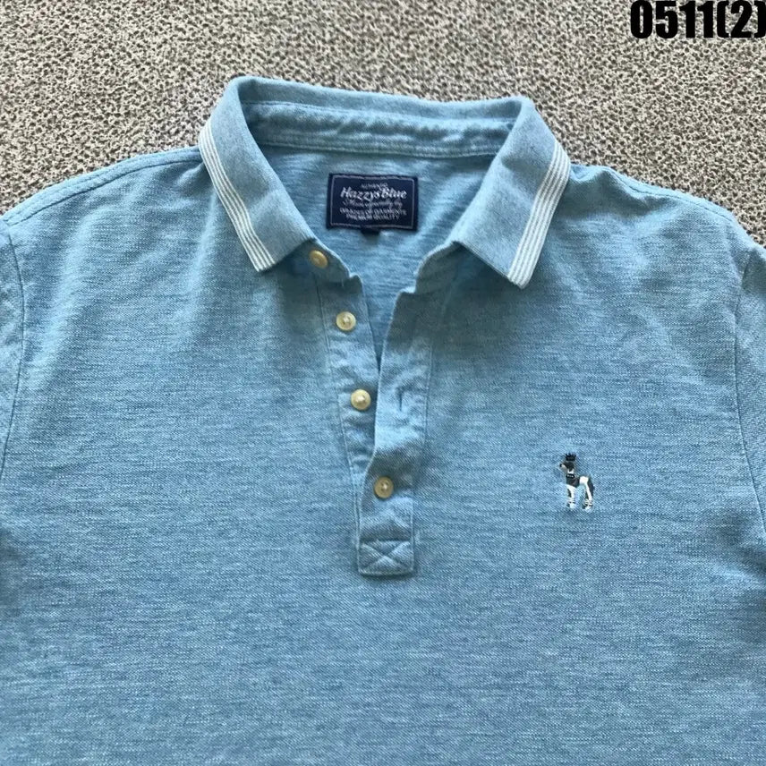 [BUNJANG] Hazzys Blue Short Sleeve Polo Shirt Sky Blue Size 110 / 헤지스 블루 반팔 폴로티 하늘색 110