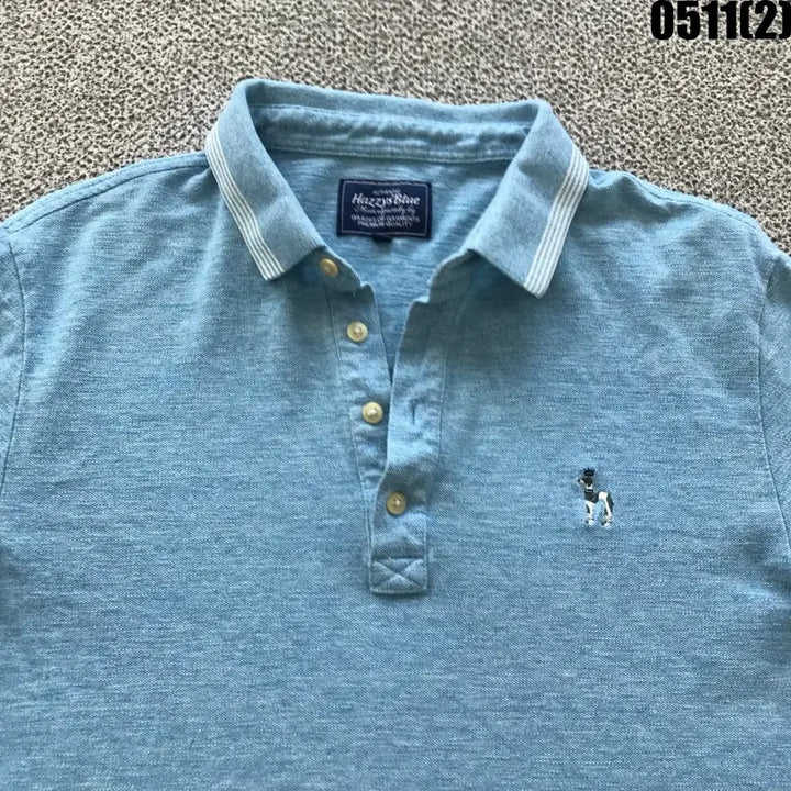 [BUNJANG] Hazzys Blue Short Sleeve Polo Shirt Sky Blue Size 110 / 헤지스 블루 반팔 폴로티 하늘색 110