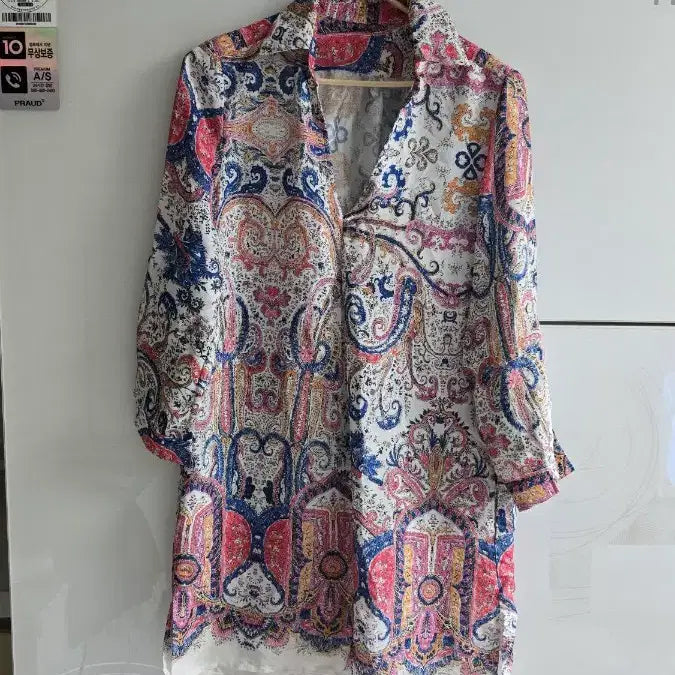 [BUNJANG] Paisley Collar Dress / Long Blouse / 페이즐리 카라 원피스 55 S 롱블라우스