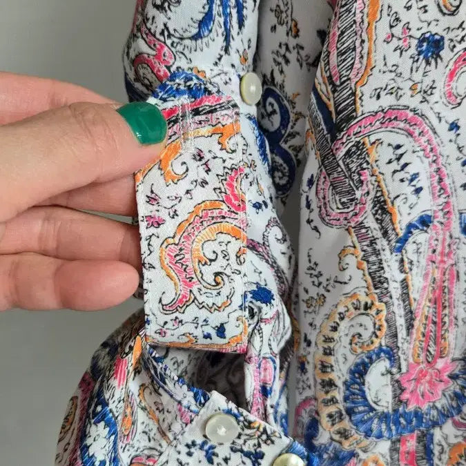 [BUNJANG] Paisley Collar Dress / Long Blouse / 페이즐리 카라 원피스 55 S 롱블라우스
