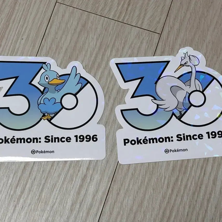 [BUNJANG] Pokemon 30th Anniversary Logo Sticker Kkoji Bori Swanna Evolution Set / 포켓몬 30주년 로고 스티커 꼬지보리 스완나 진화 세트