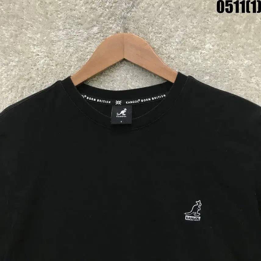 [BUNJANG] Kangol Black Short Sleeve T-Shirt Size S / 캉골 블랙 반팔 티셔츠 s