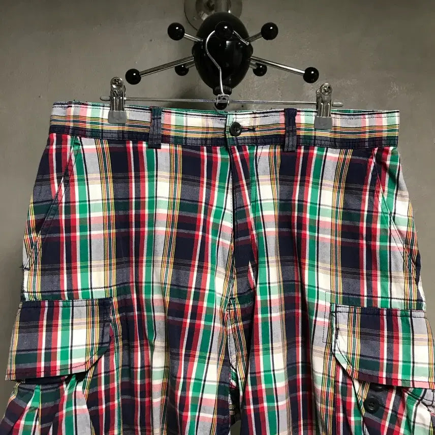 [BUNJANG] Polo Ralph Lauren Plaid Cargo Shorts / 폴로 랄프로렌 체크 카고 반바지 33