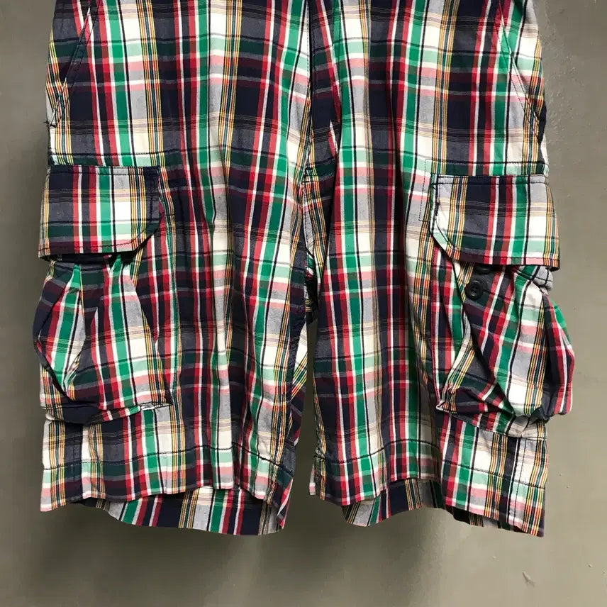 [BUNJANG] Polo Ralph Lauren Plaid Cargo Shorts / 폴로 랄프로렌 체크 카고 반바지 33