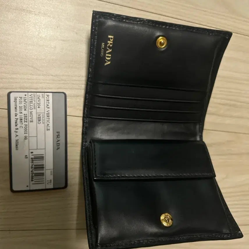 [BUNJANG] Prada Vitello Move Bifold Wallet Black / 프라다 반지갑 블랙